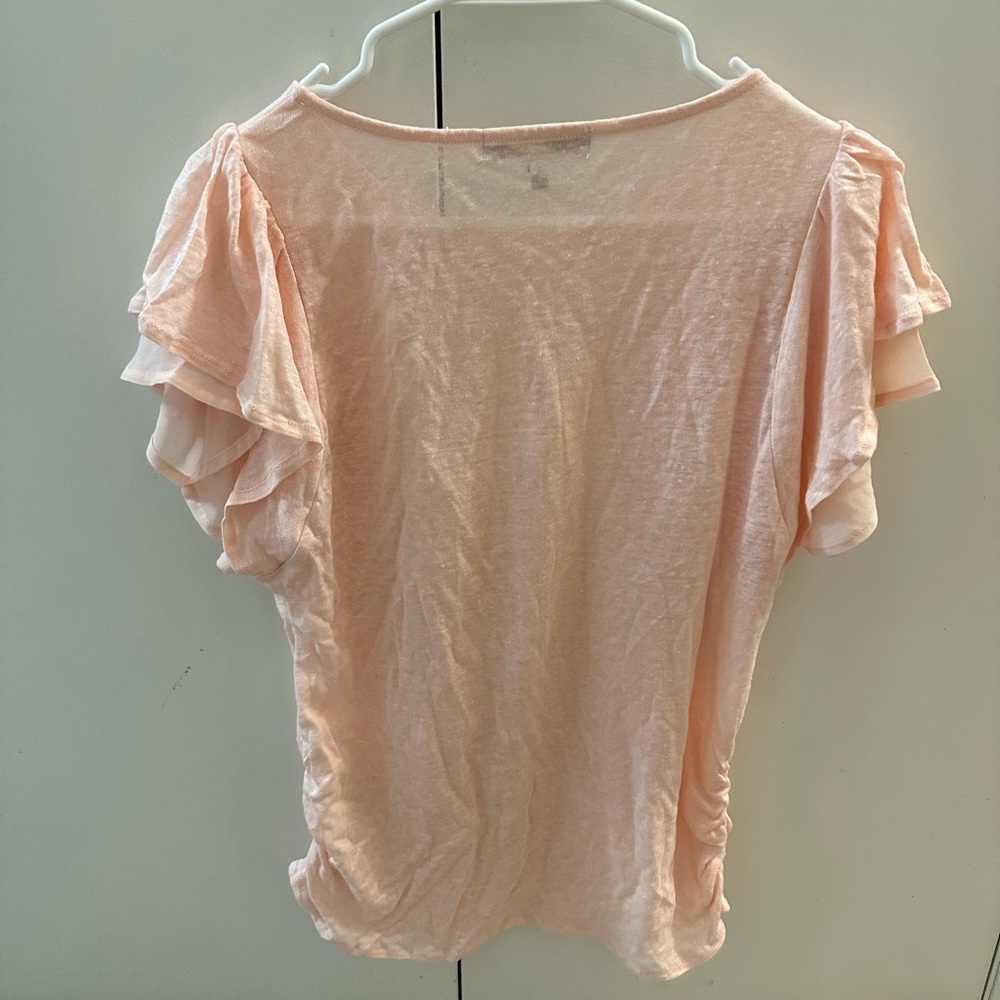 Pink Ruffle Sleeve Top - Picture 2 of 3